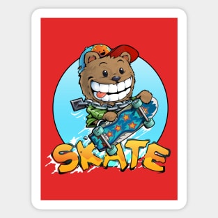Bear skateboard Sticker